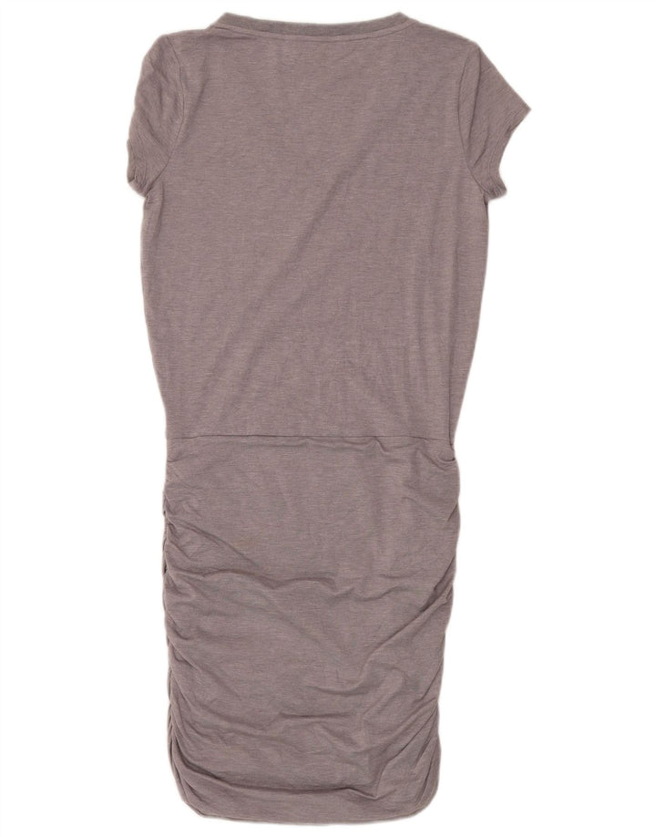 Athleta Womens Oversized Drop Waist Dress UK 6 XS Grey Polyester