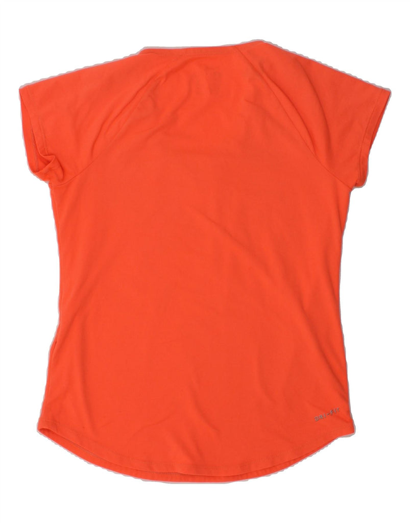 NIKE Girls Dri Fit T-Shirt Top 8-9 Years Orange | Vintage Nike | Thrift | Second-Hand Nike | Used Clothing | Messina Hembry 