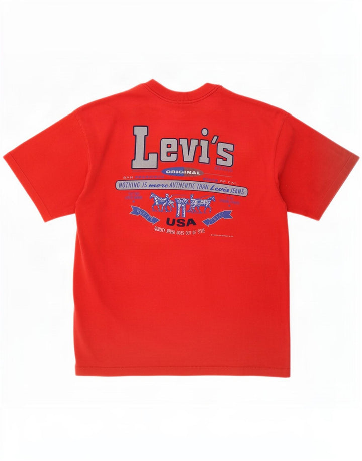 Levi's Mens Graphic T-Shirt Top Large Red Cotton