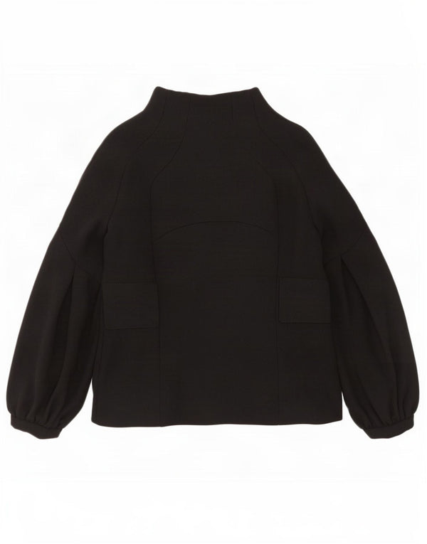Zara Womens Blazer Jacket UK 12 Medium Black Wool
