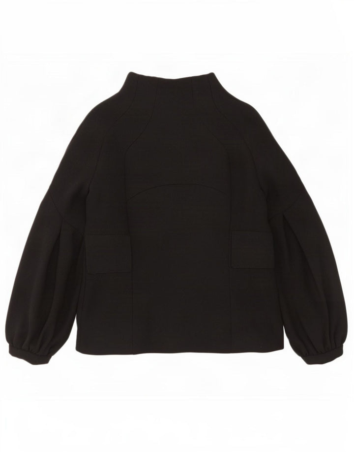 Zara Womens Blazer Jacket UK 12 Medium Black Wool