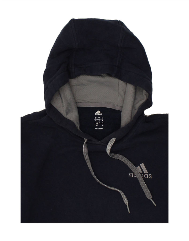 ADIDAS Mens Hoodie Jumper Small Navy Blue Cotton | Vintage Adidas | Thrift | Second-Hand Adidas | Used Clothing | Messina Hembry 