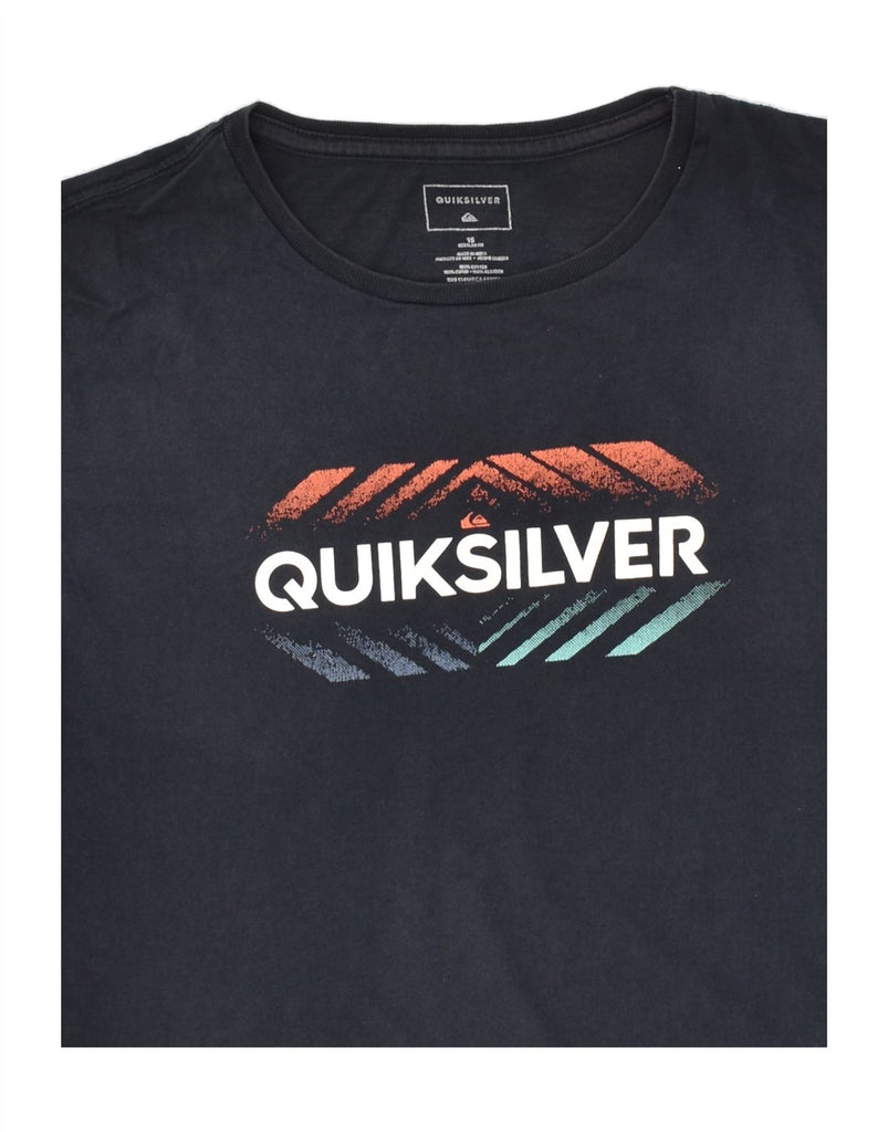 QUIKSILVER Boys Regular Fit Graphic T-Shirt Top 15-16 Years Navy Blue | Vintage Quiksilver | Thrift | Second-Hand Quiksilver | Used Clothing | Messina Hembry 