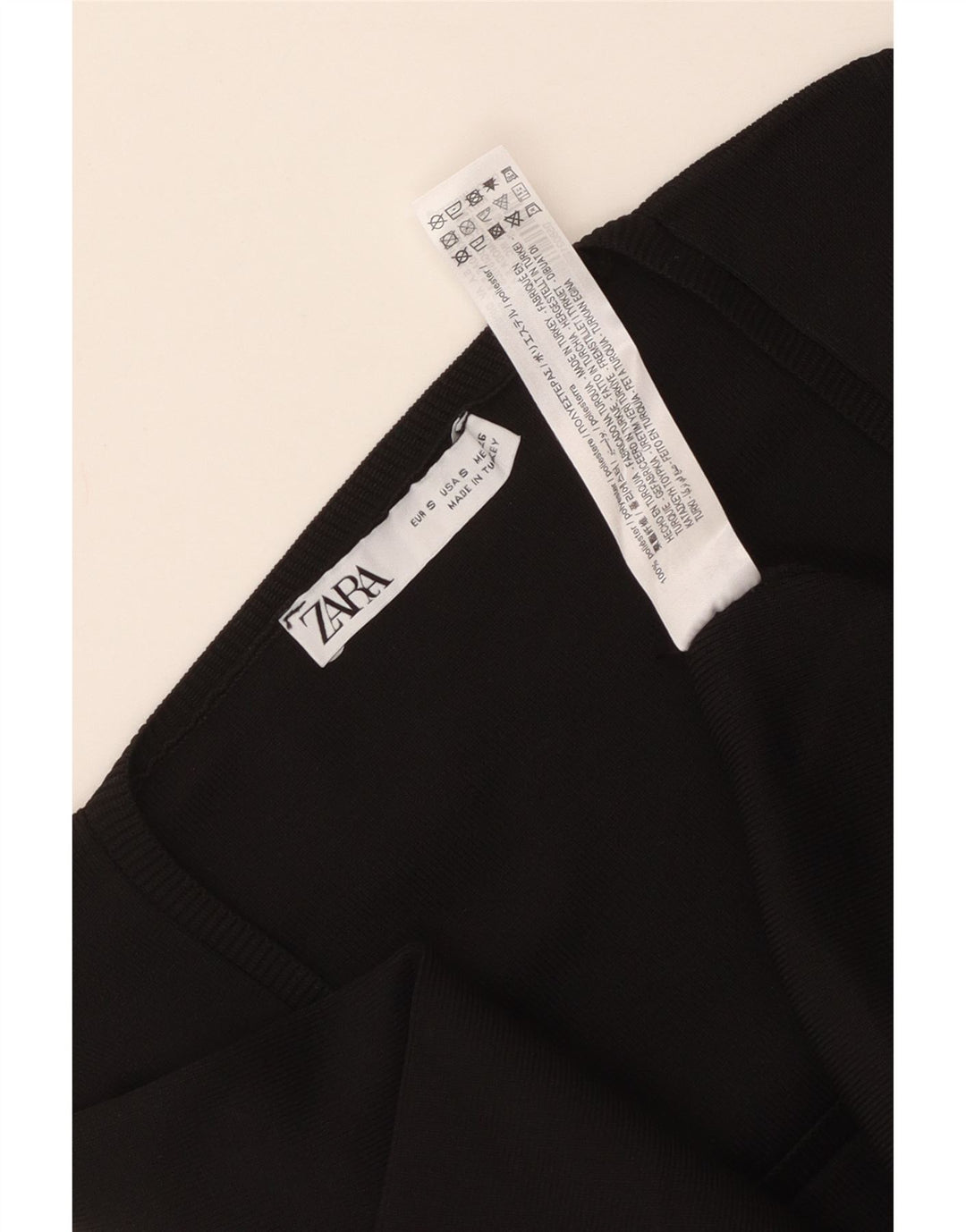 Zara Womens Long Sleeve A-Line Dress UK 10 Small Black Polyester