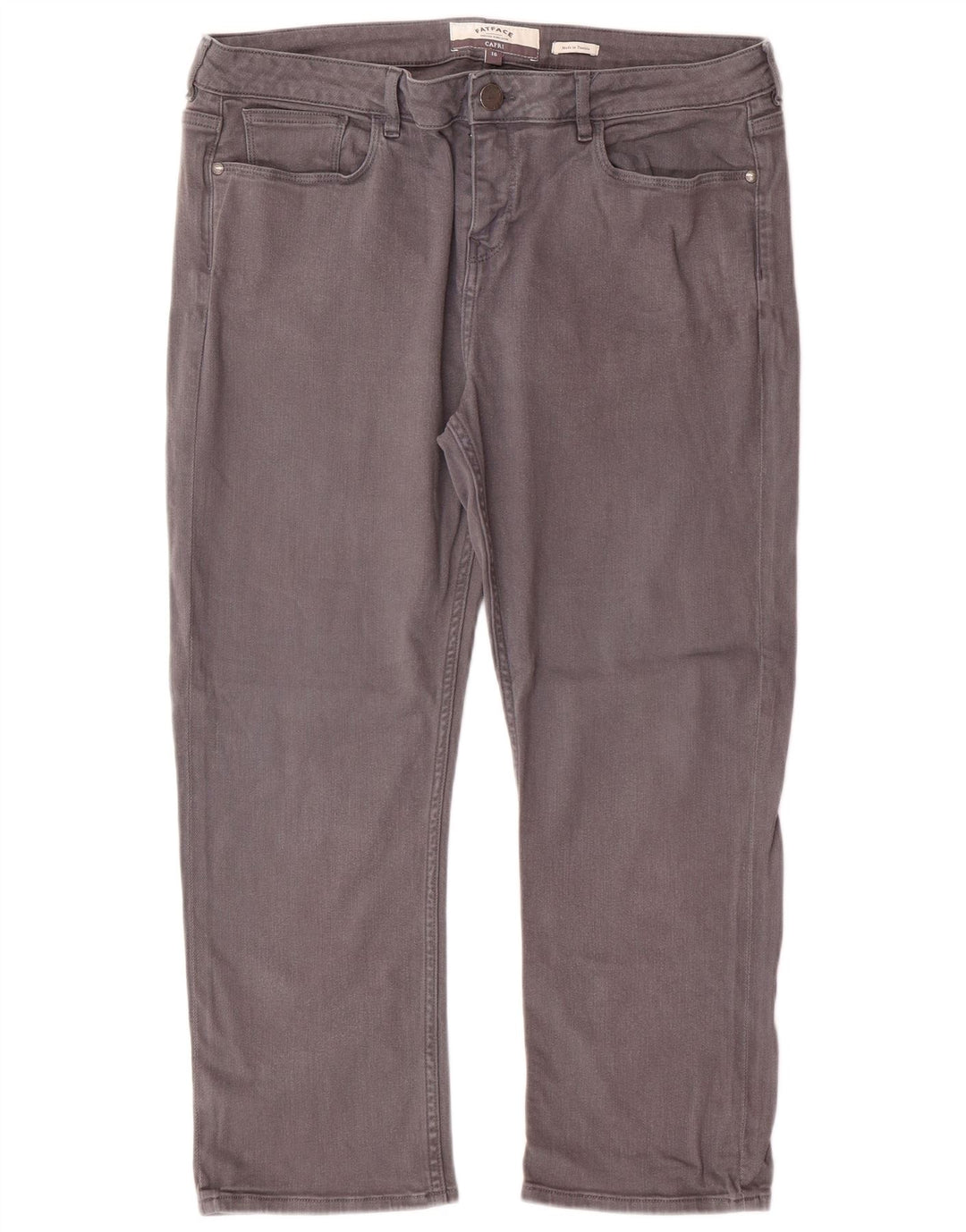 FAT FACE Womens Capri Jeans US 16 2XL W36 L24 Grey Cotton