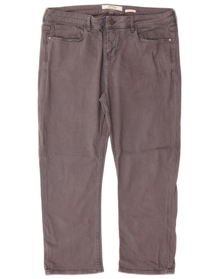 FAT FACE Womens Capri Jeans US 16 2XL W36 L24 Grey Cotton