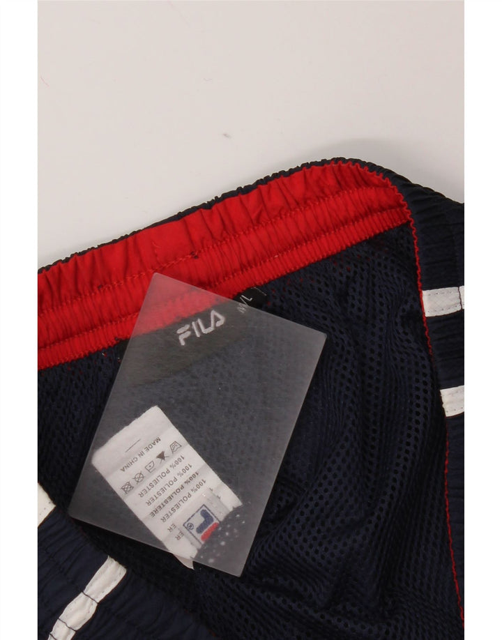 Fila Mens Tracksuit Trousers Medium Navy Blue Polyester