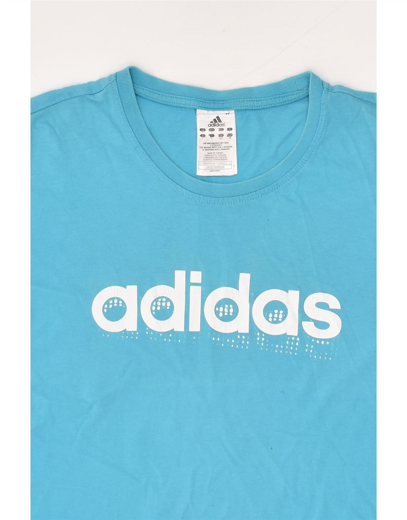 ADIDAS Mens Graphic T-Shirt Top Large Blue Cotton | Vintage Adidas | Thrift | Second-Hand Adidas | Used Clothing | Messina Hembry 