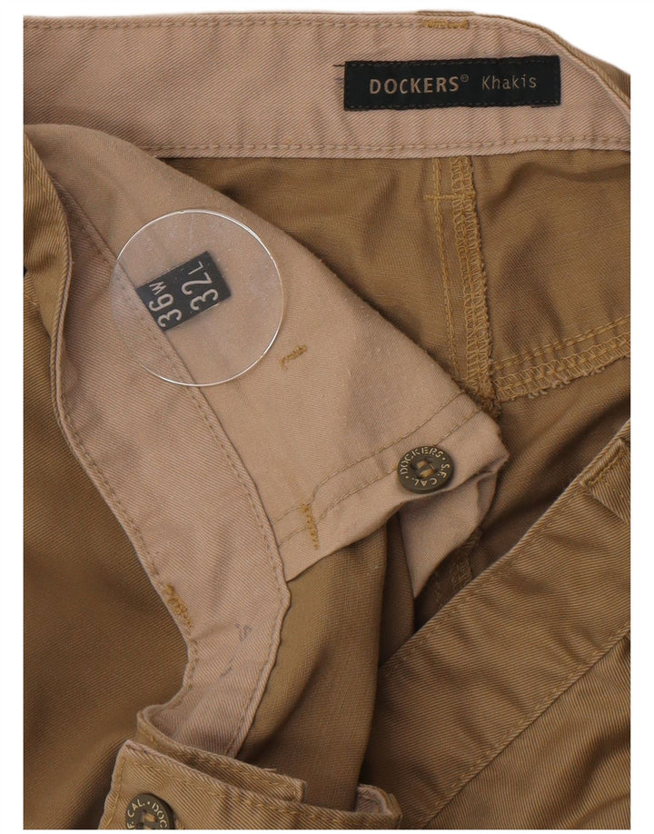 Dockers Mens Khakis Straight Casual Trousers W36 L29 Khaki