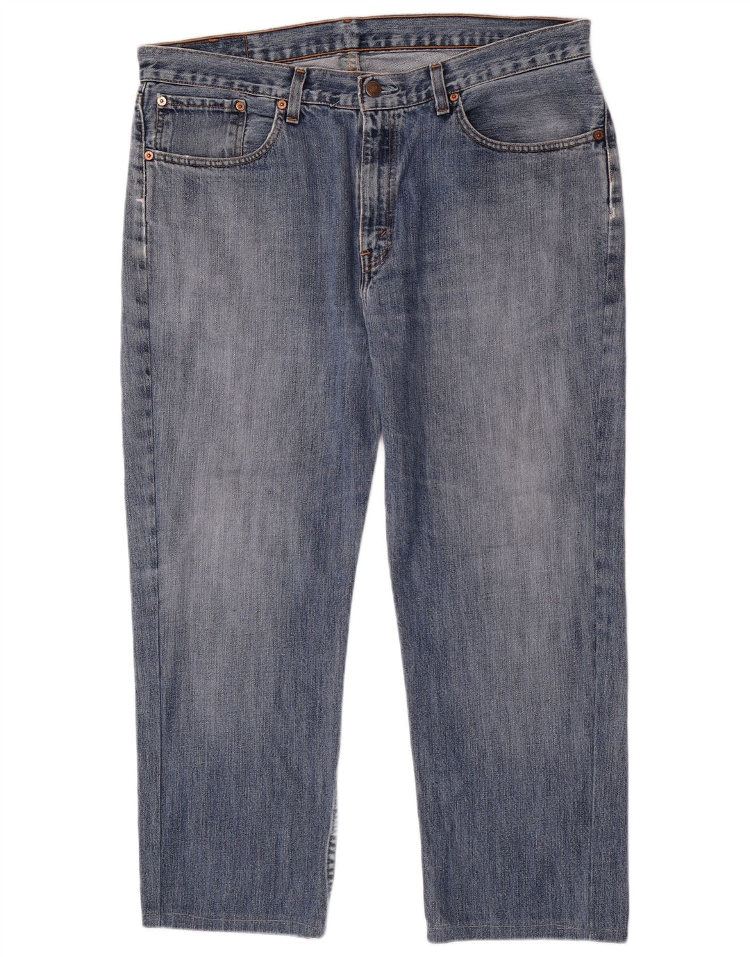 Levi's Mens Cropped Straight Jeans W38 L26 Blue Cotton