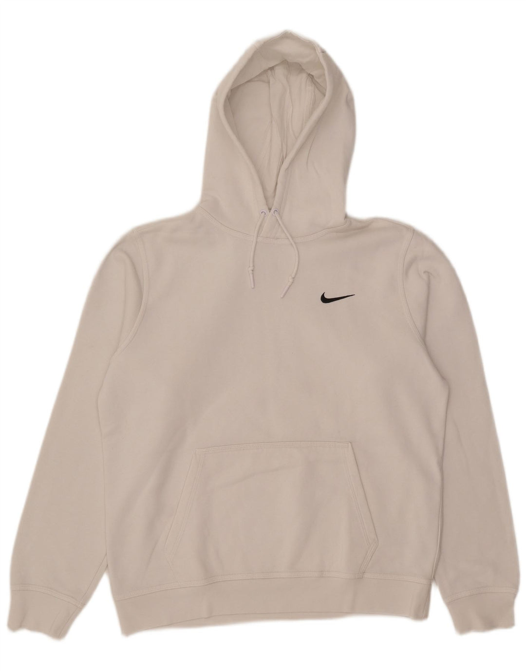 Nike Mens Hoodie Jumper Medium White Cotton