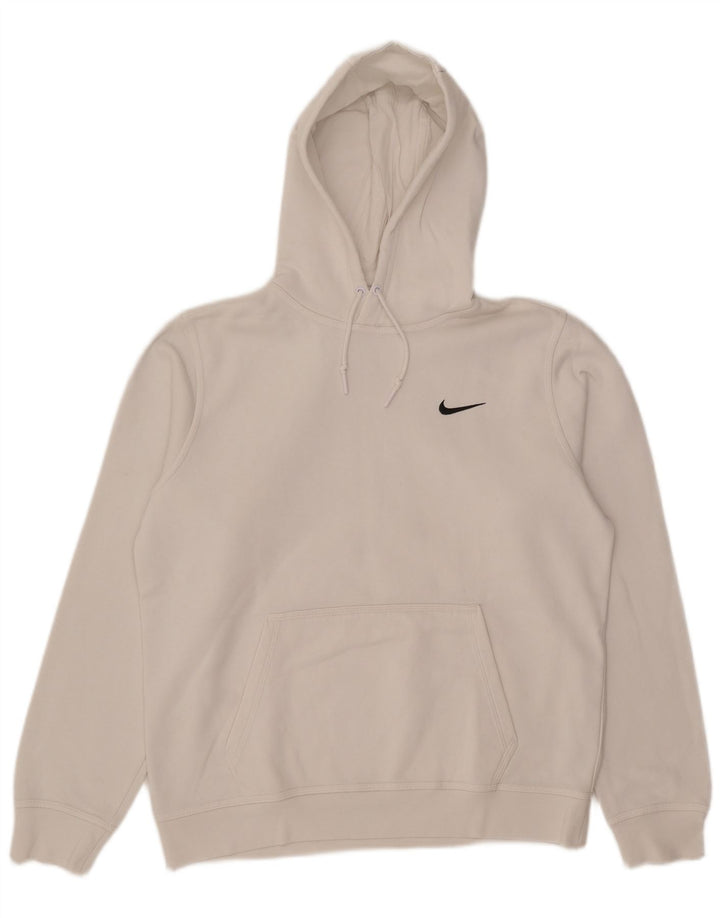 Nike Mens Hoodie Jumper Medium White Cotton