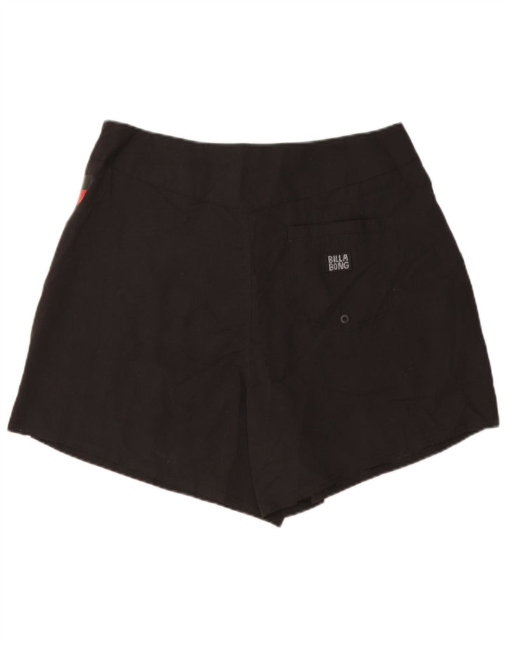 Billabong Womens Swimming Shorts UK 14 Large  Black Geometric Polyester