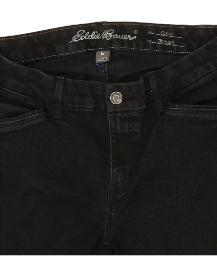 EDDIE BAUER Womens Curve Bootcut Jeans US 12 Large W32 L31 Black Cotton Vintage Eddie Bauer and Second-Hand Eddie Bauer from Messina Hembry 
