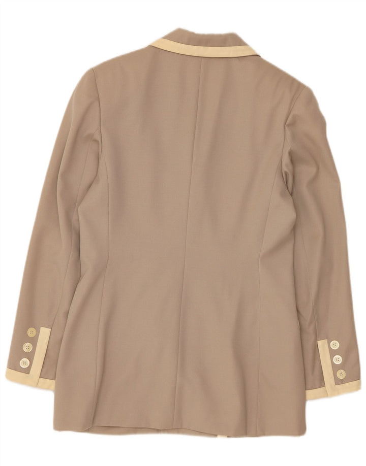 Luisa Spagnoli Womens Double Breasted Blazer Jacket IT 42 Medium Beige