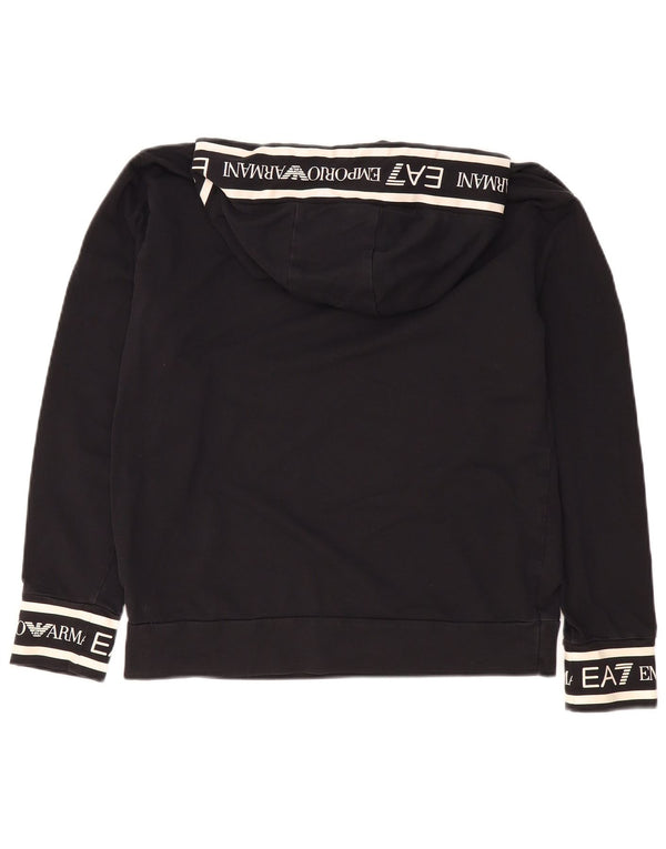 Emporio Armani Mens Graphic Hoodie Jumper Small Black