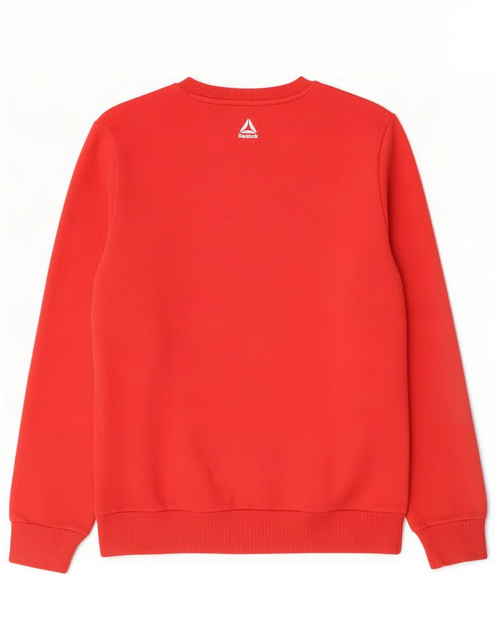 Reebok Mens Graphic Sweatshirt Jumper Medium Red Colourblock