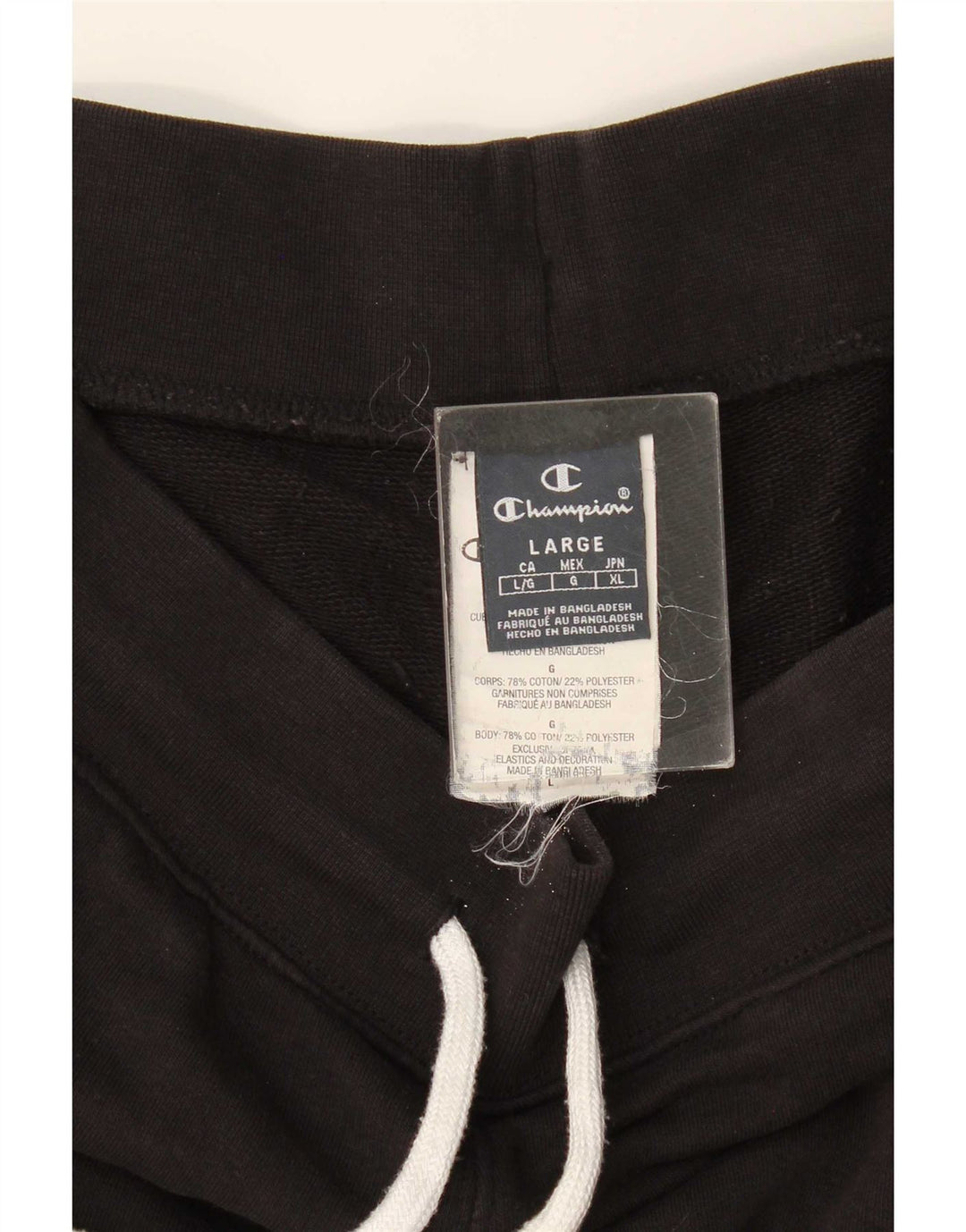 Champion Mens Sport Shorts Large Black Cotton