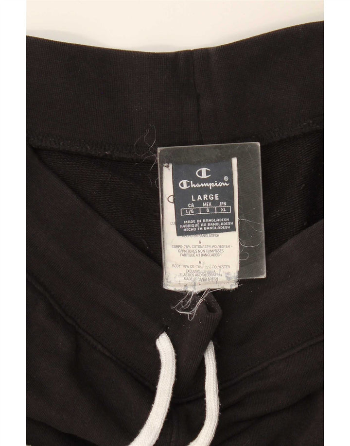 Champion Mens Sport Shorts Large Black Cotton