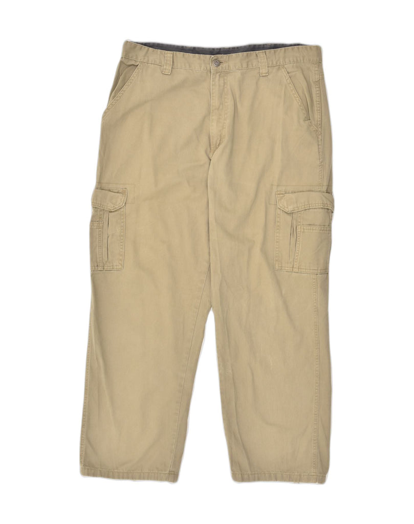 WRANGLER Mens Straight Cargo Trousers W40 L30  Beige | Vintage Wrangler | Thrift | Second-Hand Wrangler | Used Clothing | Messina Hembry 