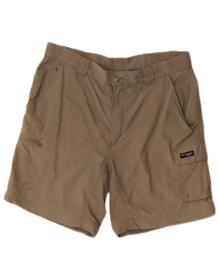 Columbia Womens Cargo Shorts Medium W30 Khaki Polyester