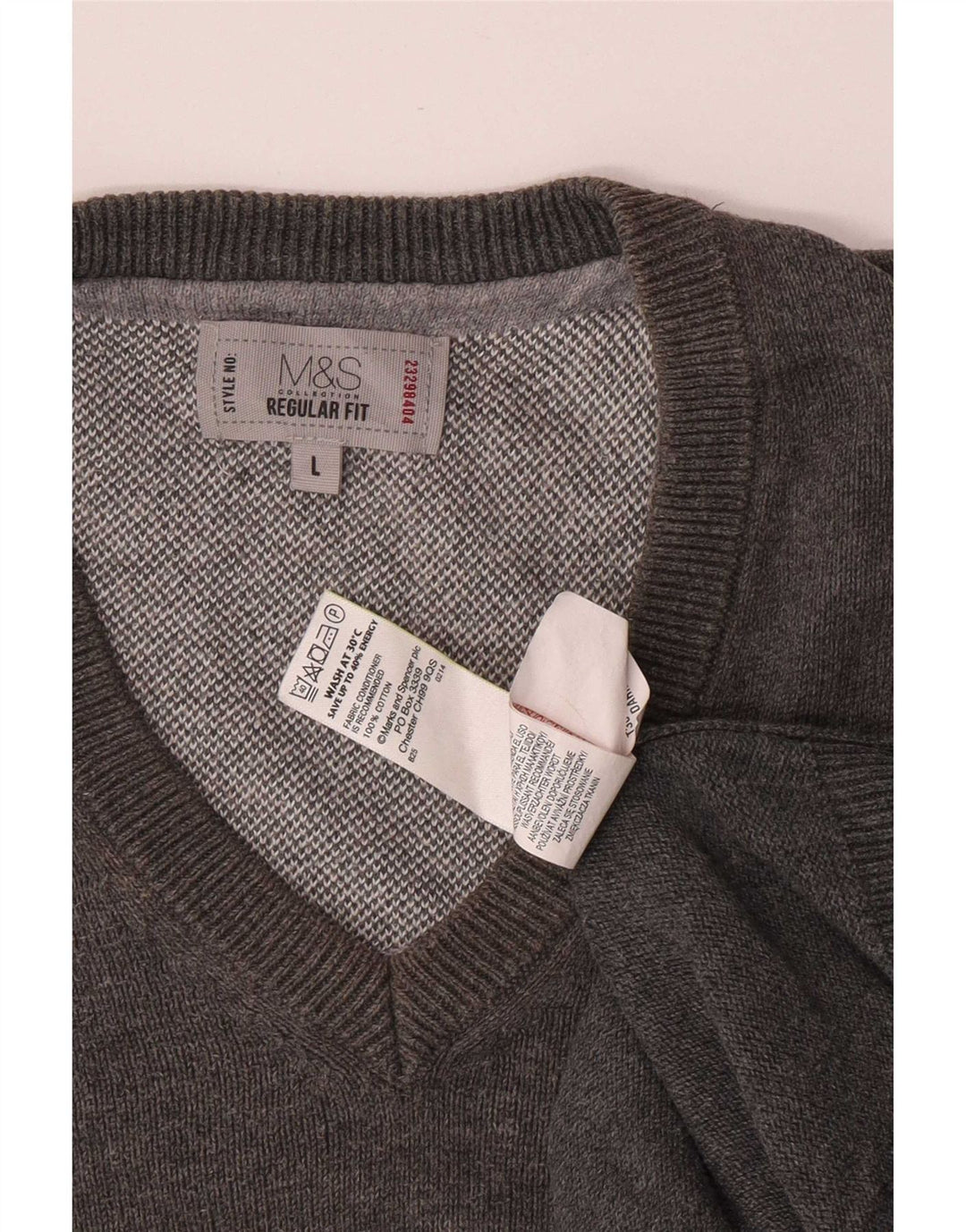 Marks & Spencer Mens Regular Fit Vest Tank Top Large Grey Cotton