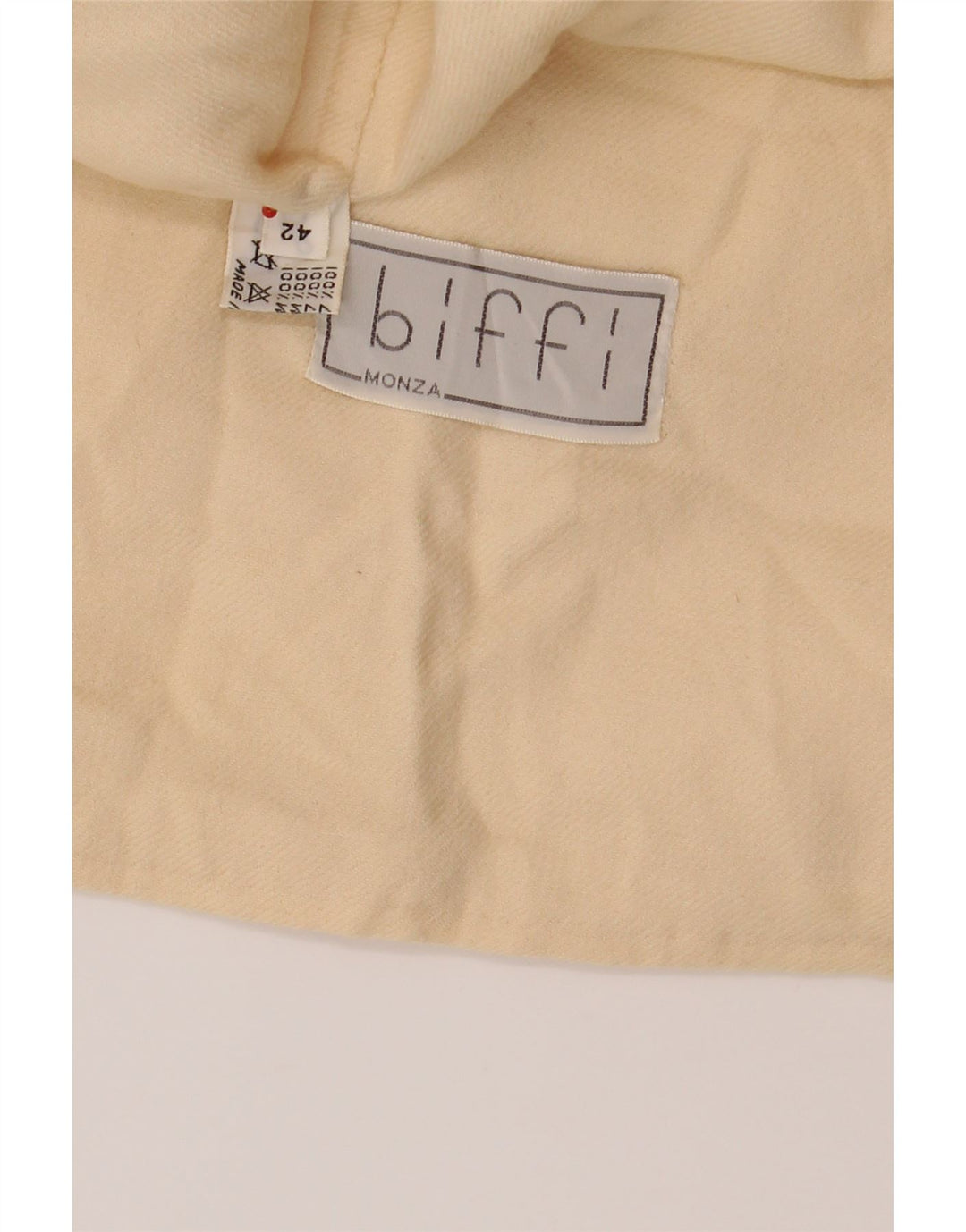 BIFFI Womens 1 Button Blazer Jacket IT 42 Medium Beige Wool Vintage Biffi and Second-Hand Biffi from Messina Hembry 