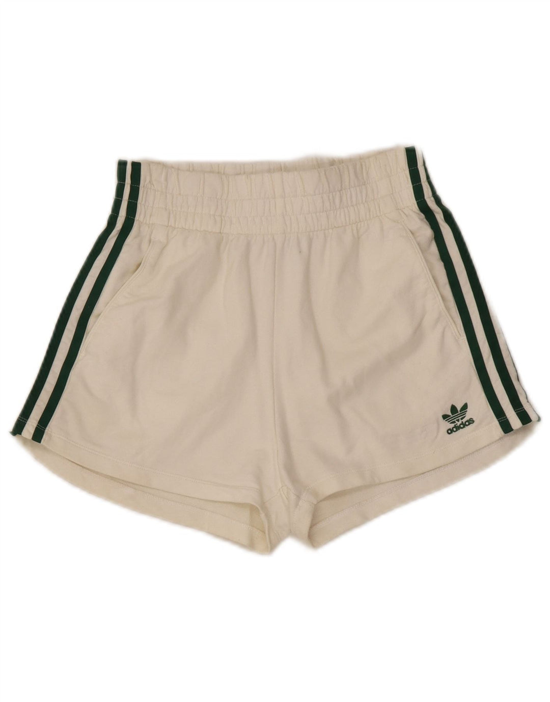 Adidas Womens Sport Shorts UK 10 Small White Cotton