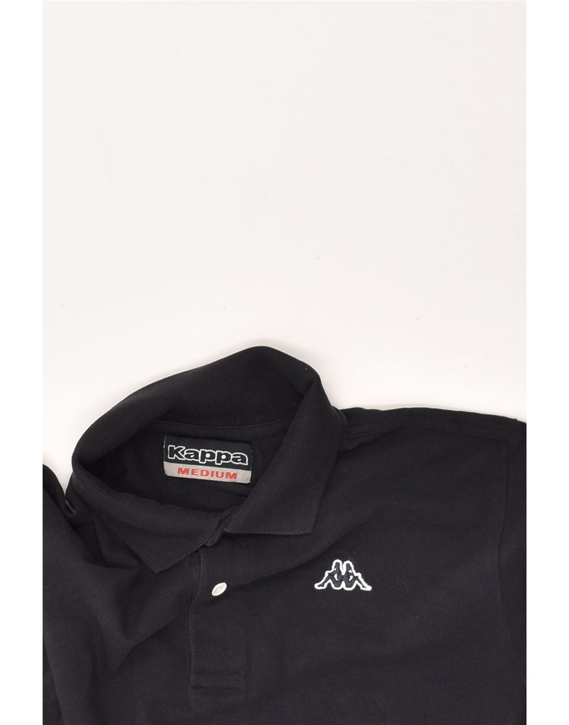 KAPPA Mens Polo Shirt Medium Black Cotton | Vintage Kappa | Thrift | Second-Hand Kappa | Used Clothing | Messina Hembry 