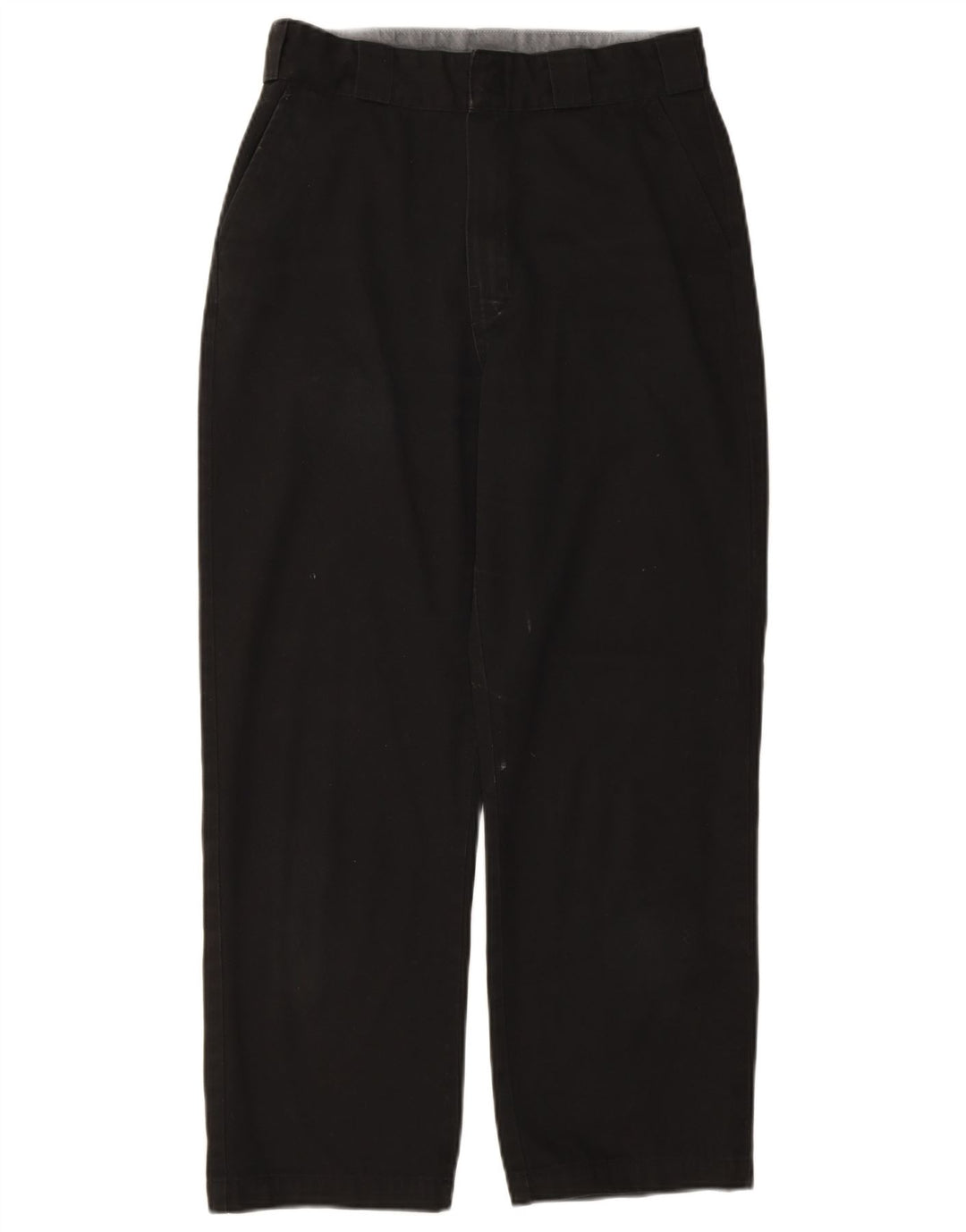 DICKIES Mens Straight Chino Trousers W28 L27 Black Polyester