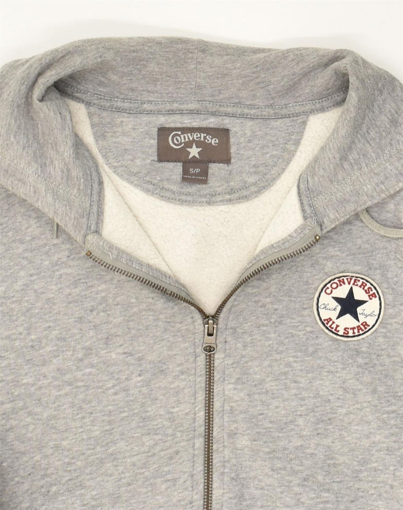 CONVERSE Mens Zip Hoodie Sweater Small Grey Cotton | Vintage Converse | Thrift | Second-Hand Converse | Used Clothing | Messina Hembry 