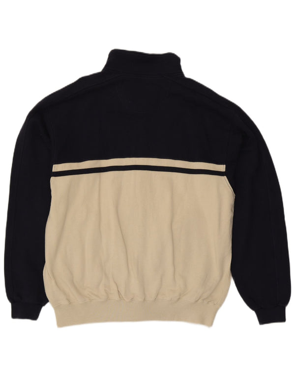 Champion Mens Tracksuit Top Jacket XL Navy Blue Colourblock Cotton