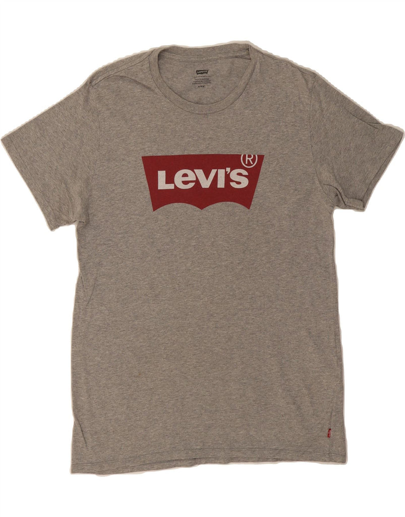 LEVI'S Mens Graphic T-Shirt Top Medium Grey Cotton Vintage Levi's and Second-Hand Levi's from Messina Hembry 