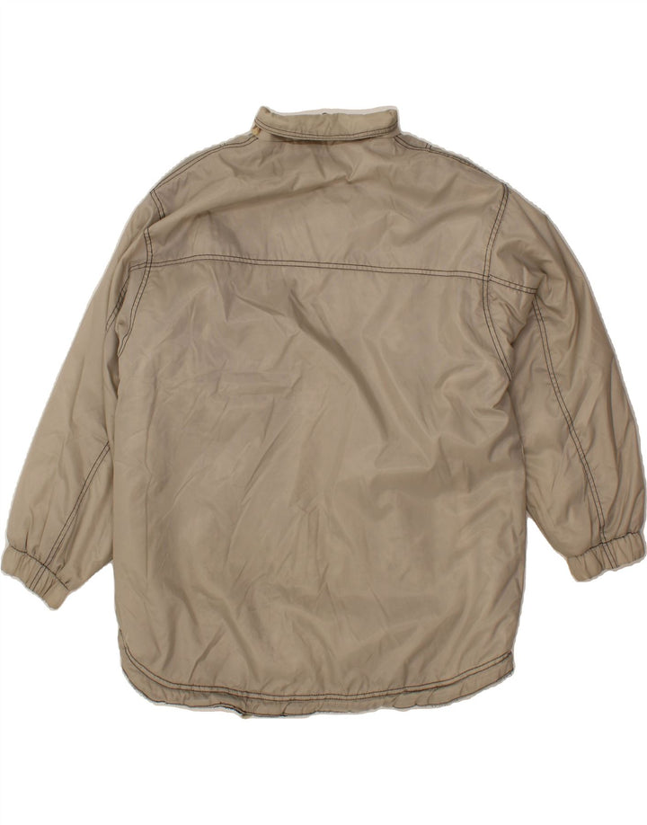 VINTAGE Boys Oversized Windbreaker Jacket 13-14 Years Beige Nylon Vintage Vintage and Second-Hand Vintage from Messina Hembry 