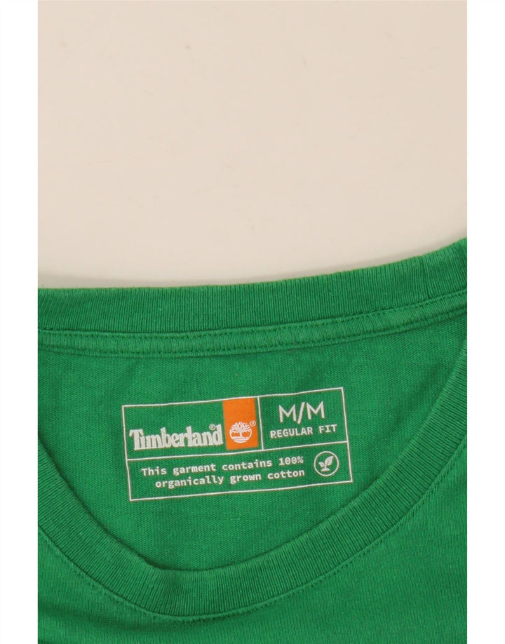 Timberland Mens Regular Fit Graphic T-Shirt Top Medium Green Cotton