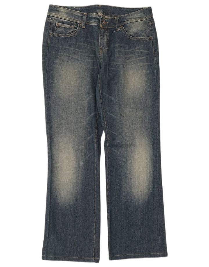 Benetton Womens Bootcut Jeans W28 L29 Blue Cotton