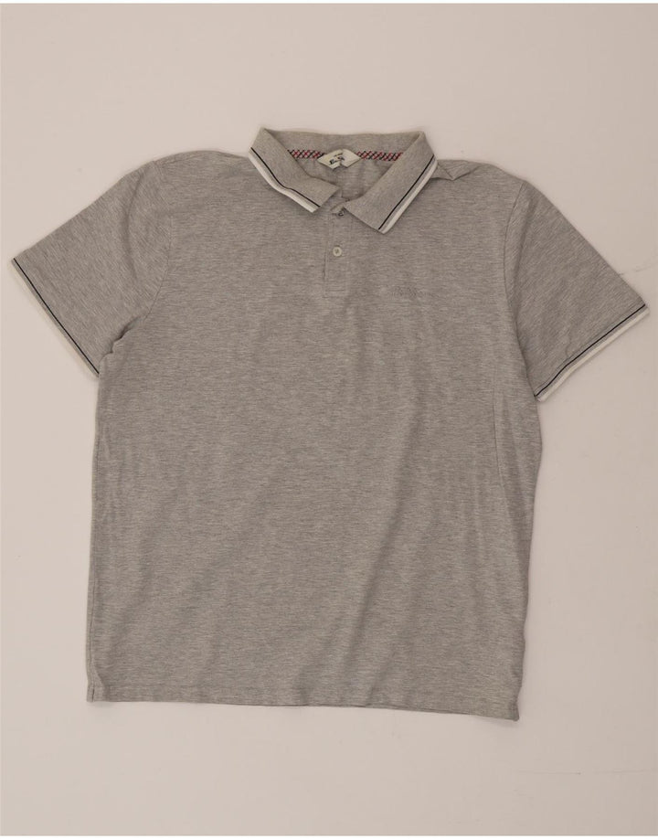 Ben Sherman Mens Polo Shirt Large Grey Cotton