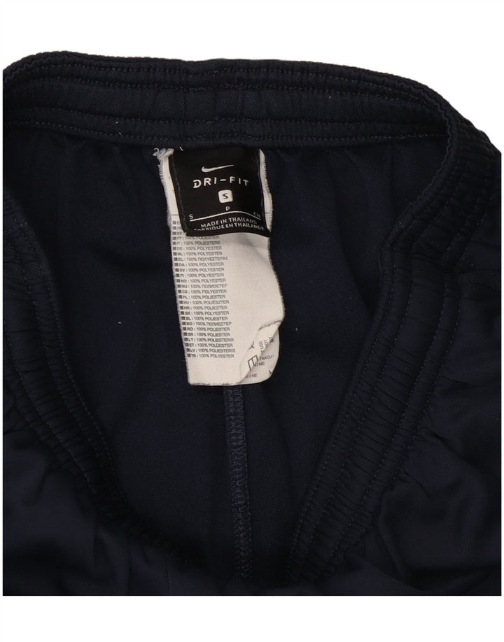 NIKE Mens Tracksuit Trousers Small Navy Blue Polyester