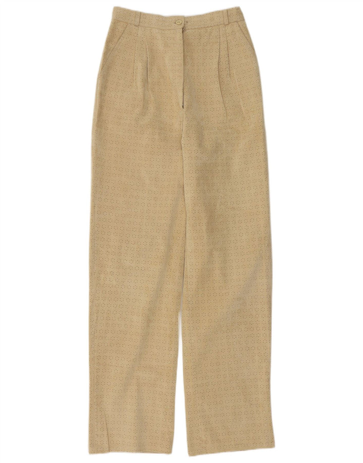 C & A Womens Straight Chino Trousers EU 40 Medium W26 L30 Beige Rayon