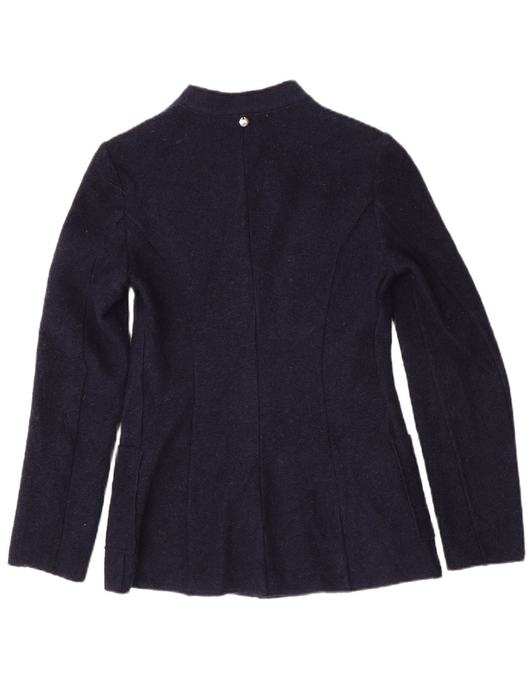 Benetton Womens 2 Button Blazer Jacket UK 6 XS  Navy Blue Polyester