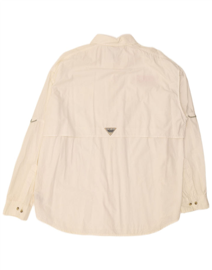 Columbia Mens Shirt Large White Cotton