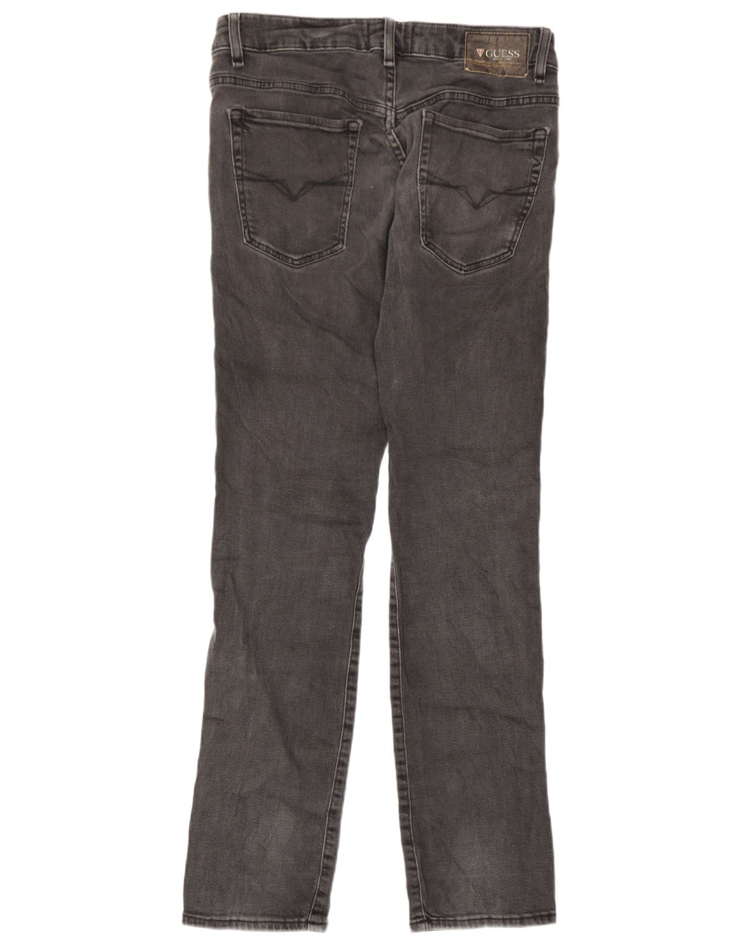 Guess Mens Graphic Slim Jeans W31 L30 Grey Cotton