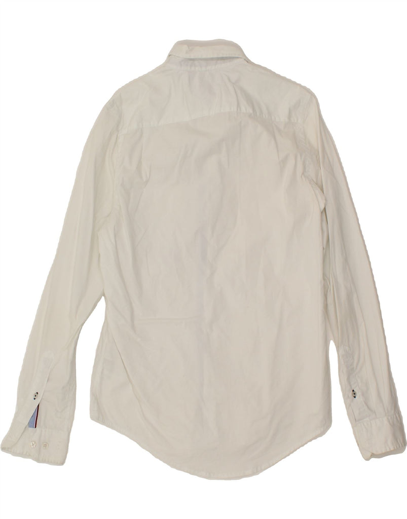 TOMMY HILFIGER Mens Shirt XS White Cotton Vintage Tommy Hilfiger and Second-Hand Tommy Hilfiger from Messina Hembry 