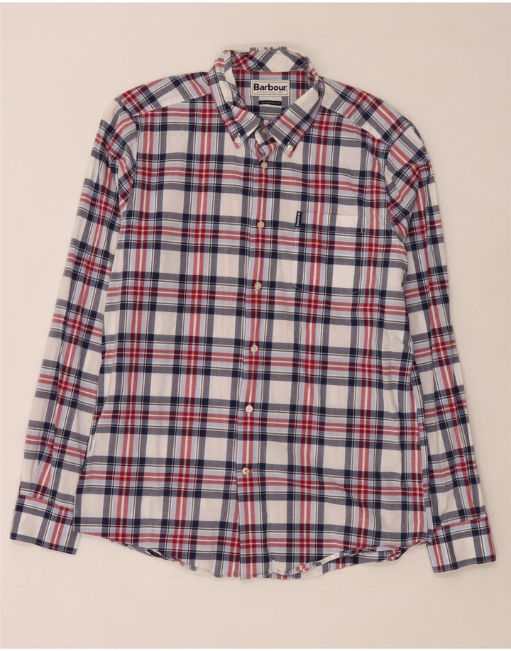 Barbour Mens Tailored Fit Shirt Medium Multicoloured Check Cotton