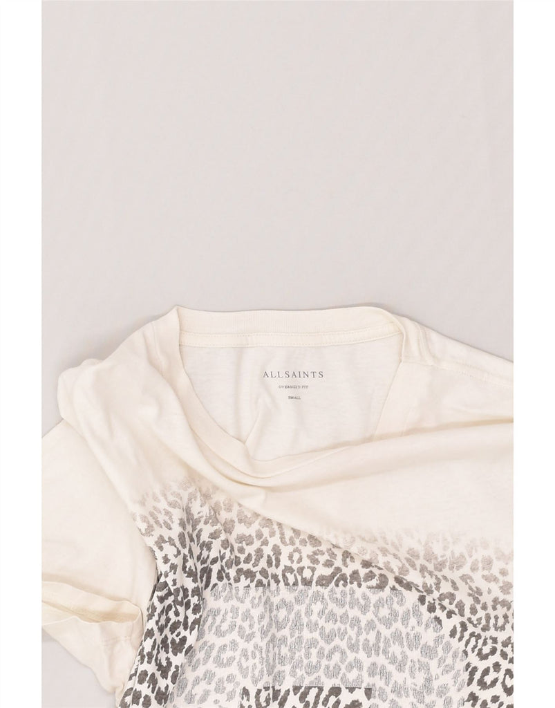 ALL SAINTS Mens Oversized Graphic T-Shirt Top Small White Colourblock | Vintage All Saints | Thrift | Second-Hand All Saints | Used Clothing | Messina Hembry 