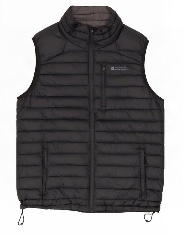 Mountain Warehouse Mens Padded Gilet UK 40 Large Black Nylon