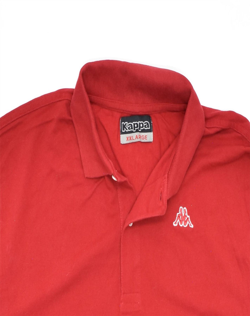 KAPPA Mens Polo Shirt 2XL Red Cotton | Vintage | Thrift | Second-Hand | Used Clothing | Messina Hembry 