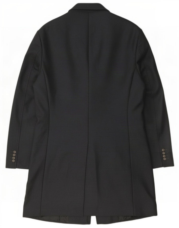 Zara Mens Overcoat UK 44 2XL Navy Blue Wool
