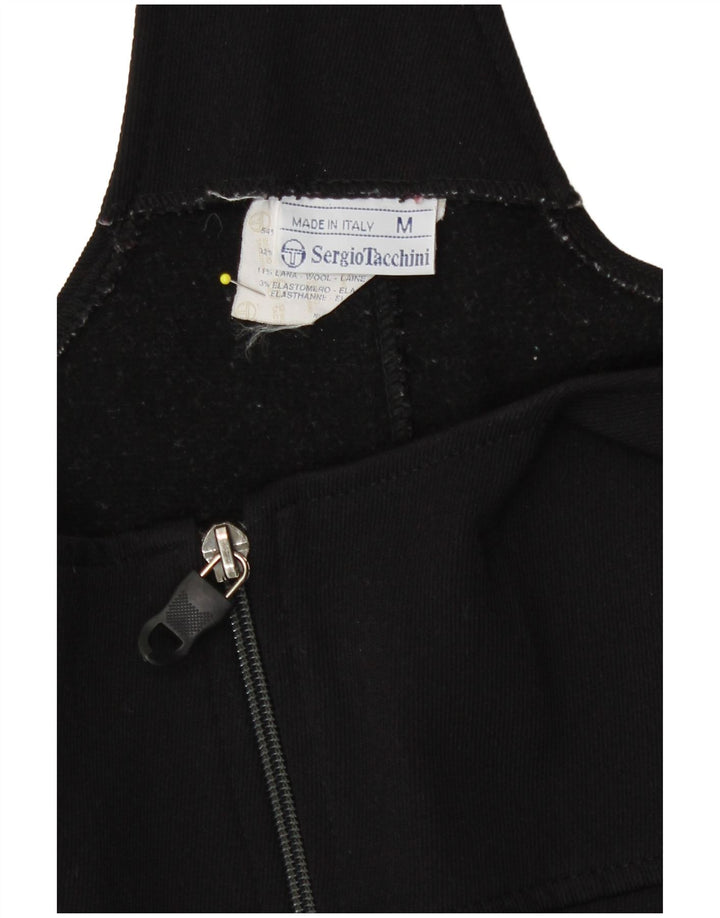 Sergio Tacchini Womens Graphic Dungarees Ski Trousers UK 12 Medium Black