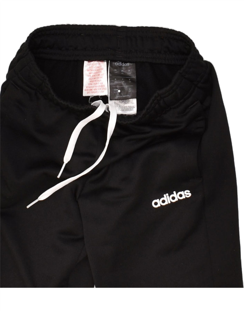 ADIDAS Boys Tracksuit Trousers 7-8 Years Black Polyester | Vintage Adidas | Thrift | Second-Hand Adidas | Used Clothing | Messina Hembry 